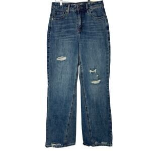 Rock & Roll Denim Western Jeans Women Size 27x32 High Rise Flare Distressed NWT